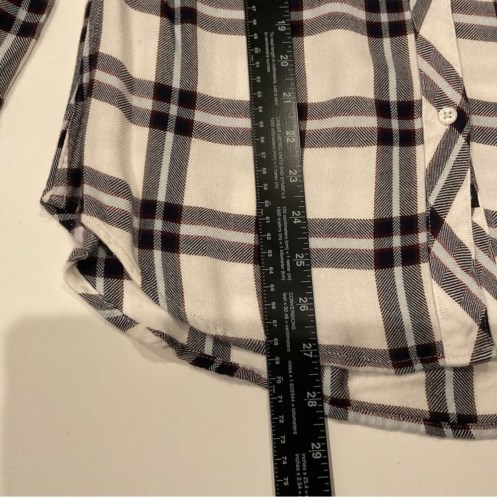 Rails Hunter Flannel Button Up Shirt XS White Marine Plaid Soft Heritage Classic - Picture 4 of 13